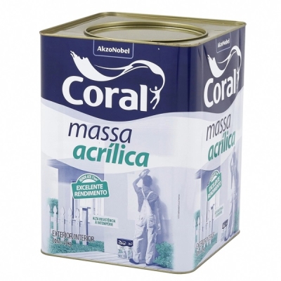 Massa Acrílica Lata 25kg Coral 