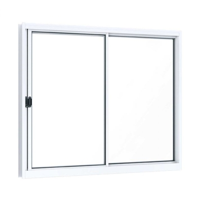 Janela de Alumínio Branco 2 Folhas 120x120cm Vidro Liso 