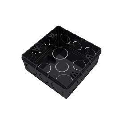 Caixa de Luz de Embutir Quadrada 4x4 Preta Amanco