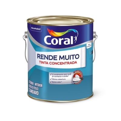 Tinta Acrílica Rende Muito Azul Sereno Galão 3,6 Litros Coral