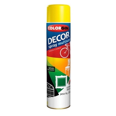 Tinta Spray Decor Uso Geral Amarelo Brilhante 360ml Colorgin