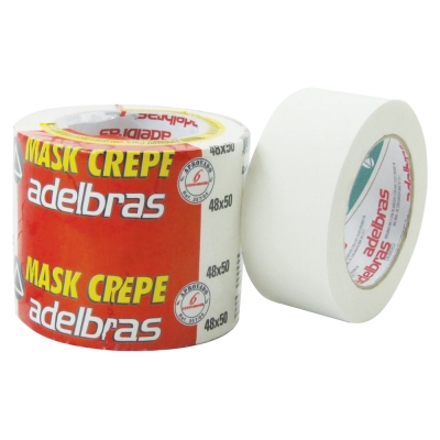 Fita Crepe Adesiva 48mm x 50 Metros Adelbras