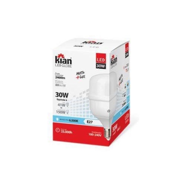 Lâmpada de Led Globe Luz Branca 30W 6500K Bivolt Kian