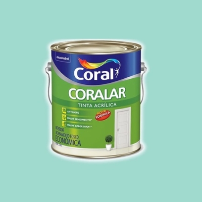 Tinta Acrílica Coralar Verde Piscina Galão 3,6 Litros Coral