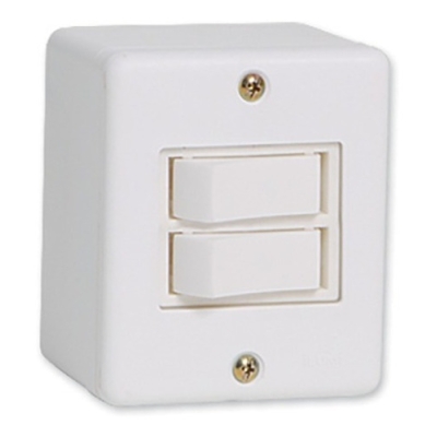 Box Interruptor 2 Seções Simples Sistema X Sobrepor 6318 Ilumi 