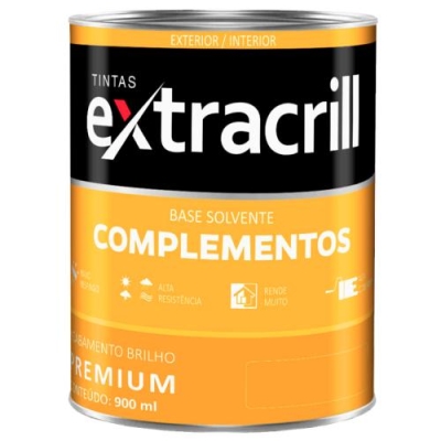 Tinta Esmalte Dupla Função Cinza 900ML Extracrill 