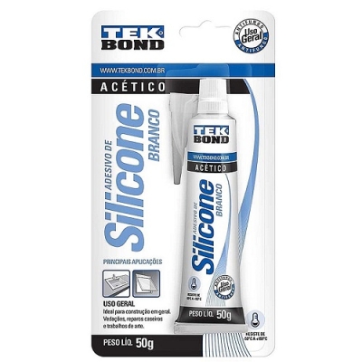 Silicone Acético Uso Geral Branco 50gr Tekbond