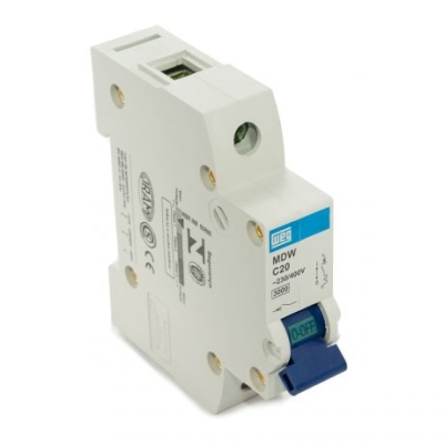 Disjuntor Monopolar Mini Din MDW C20 Weg