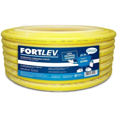 Eletroduto Corrugado Flexível 25mm 50 Metros Fortlev/Krona