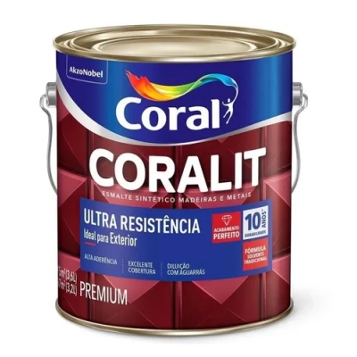 Esmalte Sintético Coralit Branco Fosco 3,6 Litros Coral 