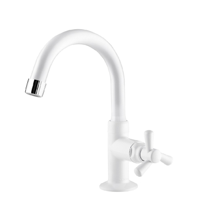 Torneira Lavatório Mesa Bica Alta Pacific Branca 1190903 Viqua