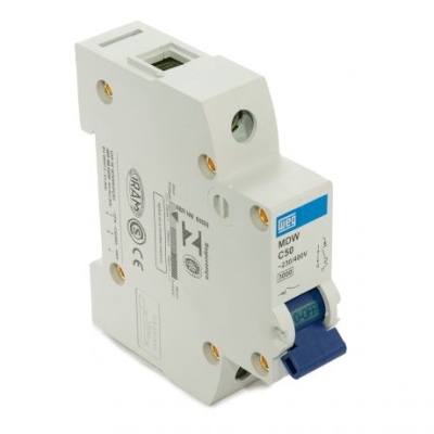 Disjuntor Monopolar Mini Din MDW C50 Weg