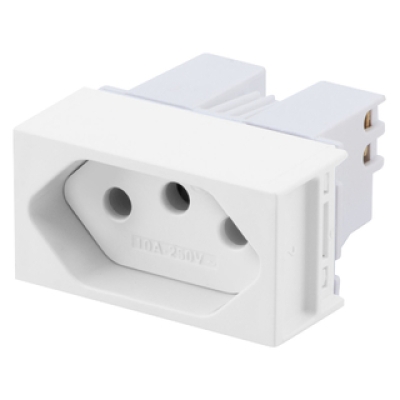 Slim Módulo Tomada 2P+Terra 10A 81140 Ilumi