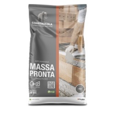 Argamassa Multiuso 20kg Tradicional Cinza Massa Pronta Construcola