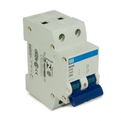 Disjuntor Bipolar Mini Din MDW C16 Weg