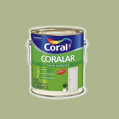 Tinta Acrílica Coralar Verde Kiwi Galão 3,6 Litros Coral