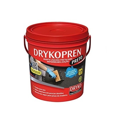Drykopren Preto Impermeabilizante Asfáltico Balde 18 Litros Dryko
