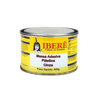 Massa Plástica Adesiva 400gr Cinza Iberê 