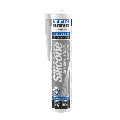 Silicone Ácetico Cinza 280gr Tekbond