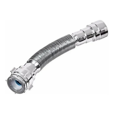 Sifão Sanfonado Universal de PVC Cromado Multiuso Unifortte