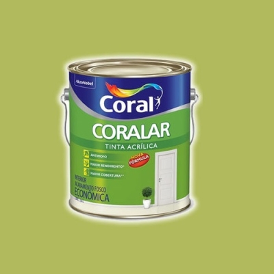 Tinta Acrílica Coralar Verde Limão Galão 3,6 Litros Coral