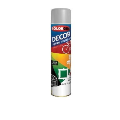 Tinta Spray Decor Uso Geral Alumínio Brilhante 360ml Colorgin 