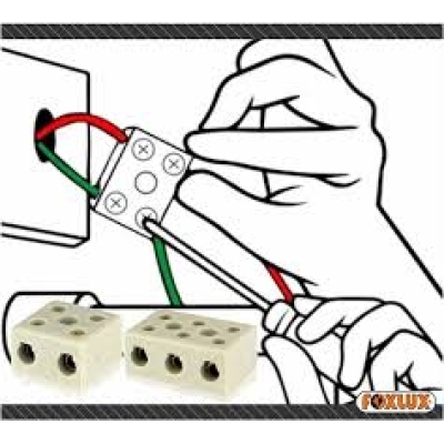 Conector de Louça Tripolar 16mm Foxlux