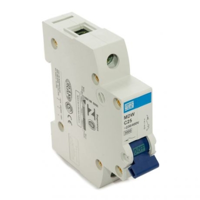 Disjuntor Monopolar Mini Din MDW C25 Weg