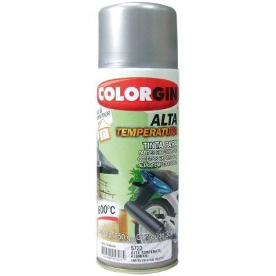 Tinta Spray Decor Alta Temperatura Alumínio Brilhante 350ml Colorgin