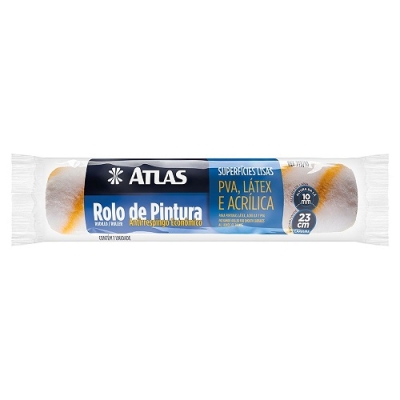 Rolo de Lã Sintética 23cm Antirespingo Econômico 773/10 Atlas