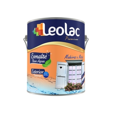 Tinta Esmalte Base Água Premium Branco Acetinado Galão 3,6L Leolac