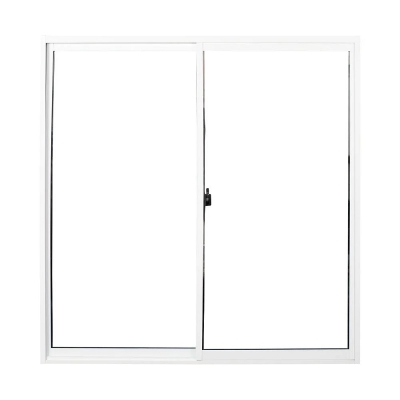 Janela de Alumínio Branco 2 Folhas 100x100cm Vidro Liso 