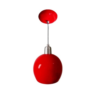 Pendente Bubbles em Alumínio Vermelho com Difusor Branco 1 Lâmpada