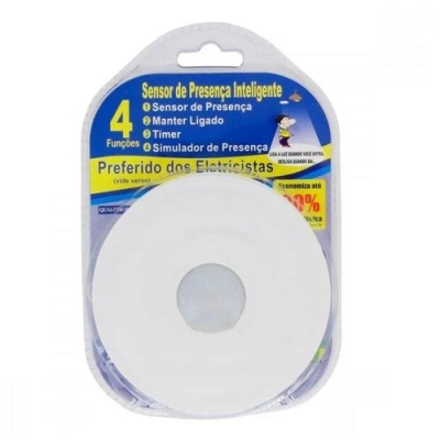 Sensor de Presença Emb/Sob 360° Com Fotocélula QA18M Qualitronix