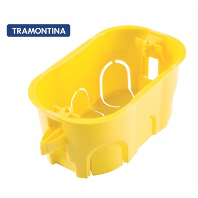 Caixa de Luz para Drywall 4x2 Amarela Tramontina