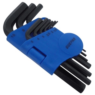 Jogo de Chave Allen 1,5 a 10mm Estojo com 9 Peças 861-0264 Guepar