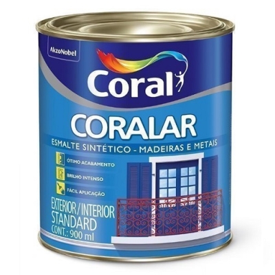 Esmalte Sintético Coralar Preto Fosco 900ml Coral