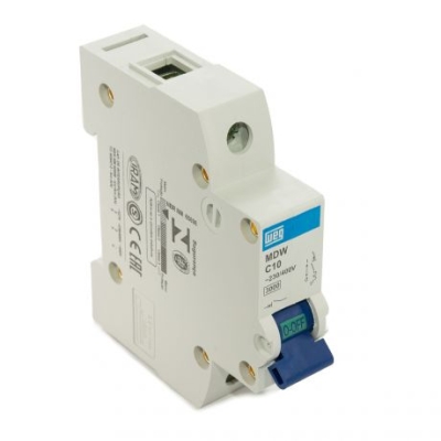 Disjuntor Monopolar Mini Din MDW C10 Weg