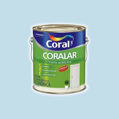 Tinta Acrílica Coralar Azul Praia Galão 3,6 Litros Coral