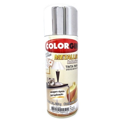 Tinta Spray Decor Uso Geral Metallik Cromado 350ml Colorgin