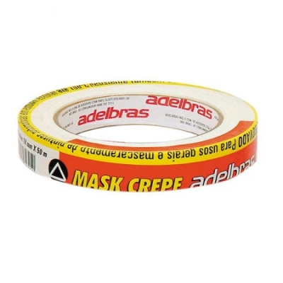 Fita Crepe Adesiva 18mm x 50 Metros Adelbras