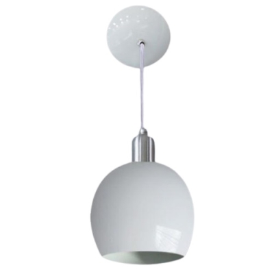 Pendente Bubbles em Alumínio Branco com Difusor Cobre para 1 Lâmpada 
