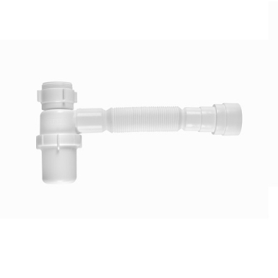 Sifão Sanfonado Copo Universal de PVC Branco SSUC Astra