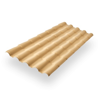 Telha PVC Colonial Marfim 3,28x0,88m Itec