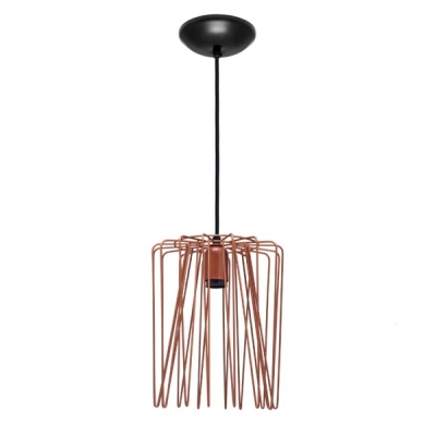 Pendente Aramado em Alumínio Spider Cobre para 1 Lâmpada 190-CB JM