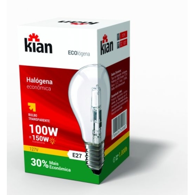 Lâmpada Incandescente Ecológena 100W 127V Kian 