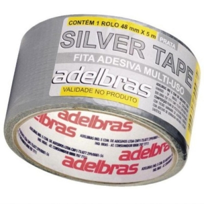 Fita Adesiva Silver Tape 48mm x 5 Metros Adelbras