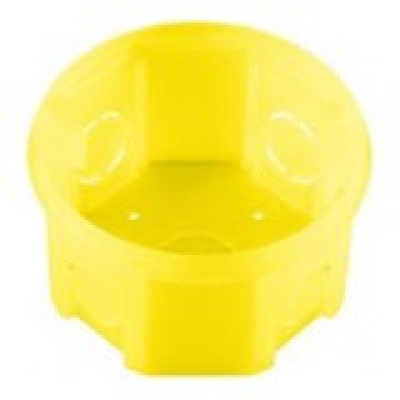 Caixa de Luz de Embutir Octogonal 3x3 Amarela Tramontina