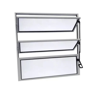 Basculante de Alumínio 60x60cm Vidro Liso 