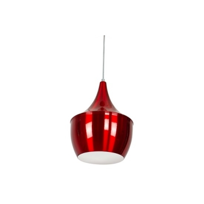 Pendente em Alumínio para 1 Lâmpada Balão Dixon Vermelho com Branco